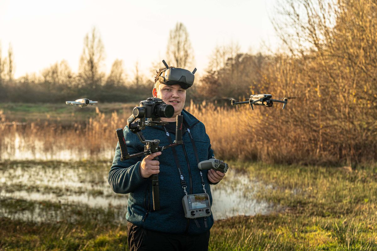 WayLAN Media – videograaf en drone specialist aan het werk